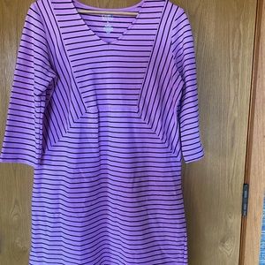Croft & Barrow Lavender Stripe Dress